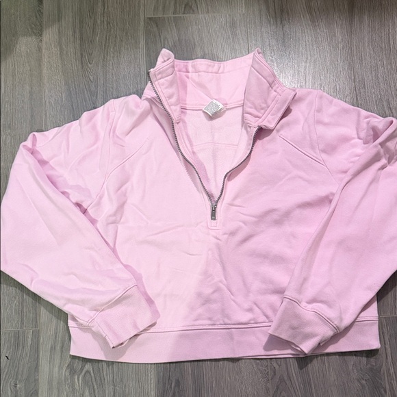 all in motion Tops - All in Motion Light Pink Women's Quarter-Zip Sweatshirt